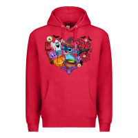 Cardinal stitch heart halloween Premium Hoodie - AdoDesignShop