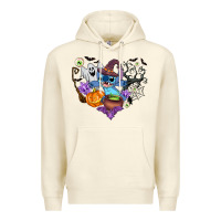Sandshell stitch heart halloween Premium Hoodie - AdoDesignShop