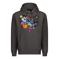 Smoke stitch heart halloween Premium Hoodie - AdoDesignShop