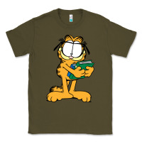 Army Green garfiel Classic Tee - linhVisuals