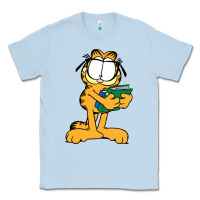 Dusty Blue garfiel Classic Tee - linhVisuals