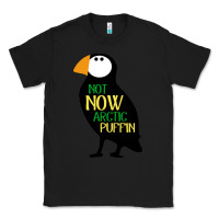 Black not now arctic puffin! ,  not now arctic puffin Classic Tee - linhVisuals