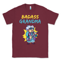 Burgundy badass grandma family mother grandma t shirt Classic Tee - linhVisuals