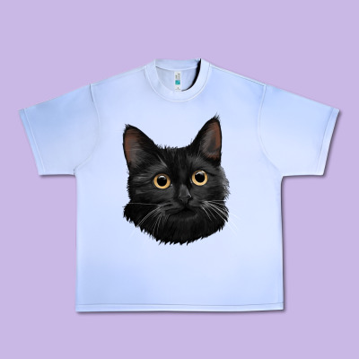 Bombay Cat Face Urban Heavy Tee Designed By Lillyallendesigns