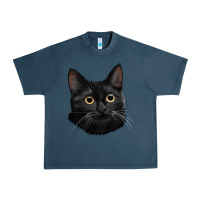 Midnight Navy Bombay Cat Face Urban Heavy Tee - LillyAllenDesigns