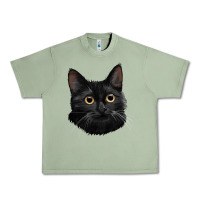Oil Green Bombay Cat Face Urban Heavy Tee - LillyAllenDesigns