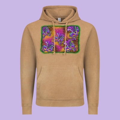 Mardi Gras Mask Background Vintage Hoodie Designed By Barkaloodesign