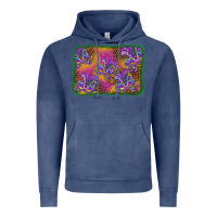 Vintage Denim mardi gras mask background Vintage Hoodie - BarkalooDesign