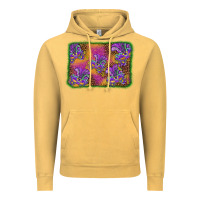 Vintage Mustard mardi gras mask background Vintage Hoodie - BarkalooDesign