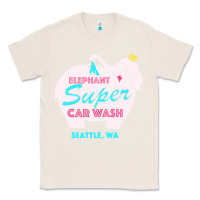 Natural pink elephant car wash Classic Tee - linhVisuals