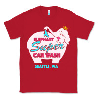 Red pink elephant car wash Classic Tee - linhVisuals