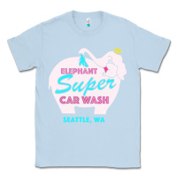 Dusty Blue pink elephant car wash Classic Tee - linhVisuals