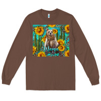 Chestnut mama bear with sunflowers and cactus Long Sleeve Tee - Artiststas