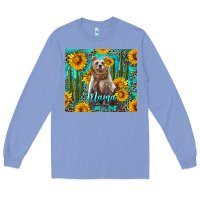 Colony Blue mama bear with sunflowers and cactus Long Sleeve Tee - Artiststas