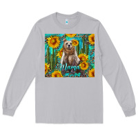 Moon Dust mama bear with sunflowers and cactus Long Sleeve Tee - Artiststas
