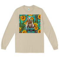 Mushroom mama bear with sunflowers and cactus Long Sleeve Tee - Artiststas