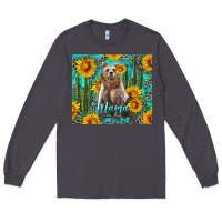 Smoke mama bear with sunflowers and cactus Long Sleeve Tee - Artiststas