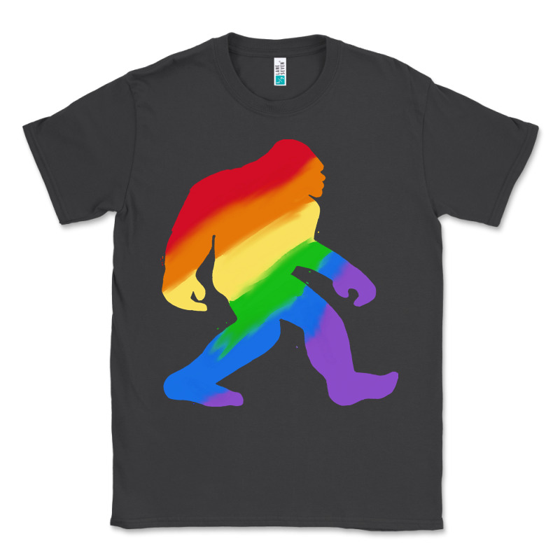 Bigfoot T  Shirt Rainbow Bigfoot T  Shirt Classic Tee by linhVisuals | Teevron
