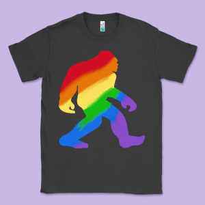 Bigfoot T  Shirt Rainbow Bigfoot T  Shirt Classic Tee Designed By Linhvisuals
