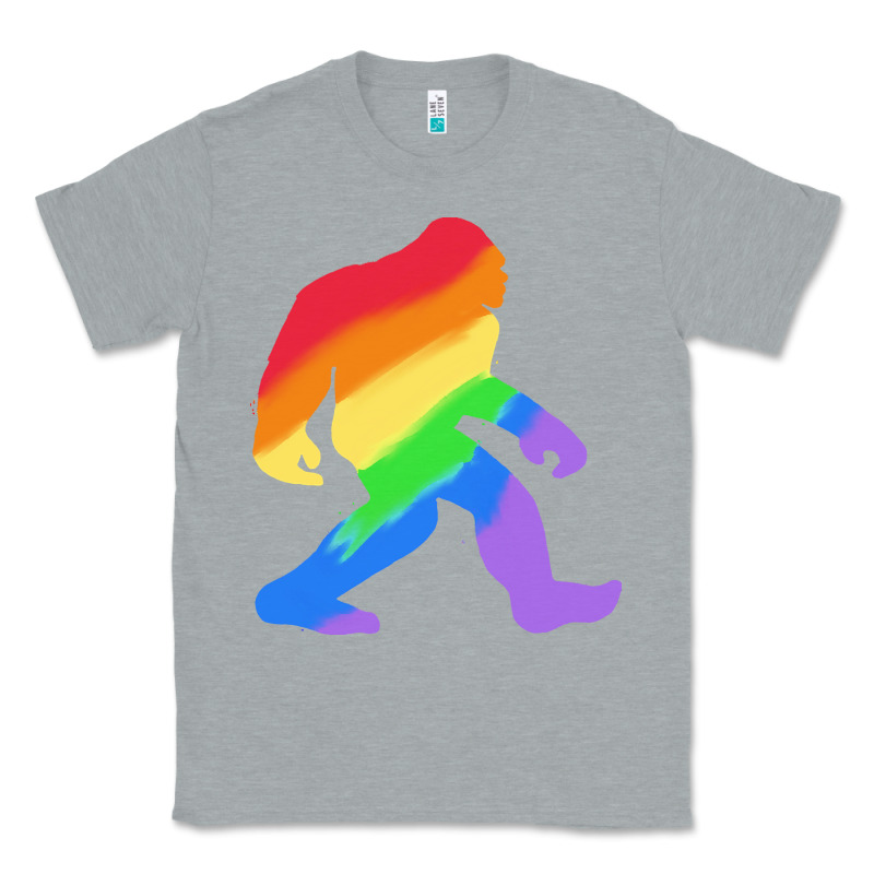 Bigfoot T  Shirt Rainbow Bigfoot T  Shirt Classic Tee by linhVisuals | Teevron