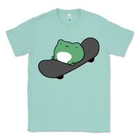Seafoam skateboarding frog Classic Tee - linhVisuals