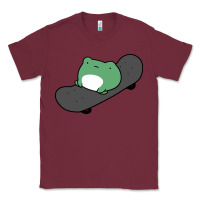 Burgundy skateboarding frog Classic Tee - linhVisuals