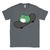 Charcoal Heather skateboarding frog Classic Tee - linhVisuals