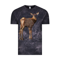 Cloud Black elk fawn deer Vintage Tee - LillyAllenDesigns