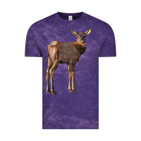 Cloud Purple elk fawn deer Vintage Tee - LillyAllenDesigns