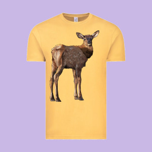 Elk Fawn Deer Vintage Tee Designed By Lillyallendesigns