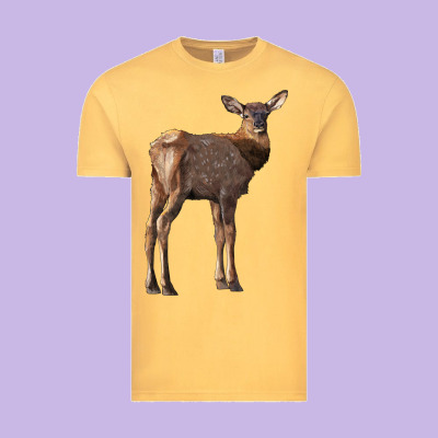 Elk Fawn Deer Vintage Tee Designed By Lillyallendesigns