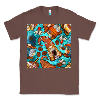 Chestnut coffee and barista gnomes with glitter seamless pattern bbs Classic Tee - BundleAndBundleShop
