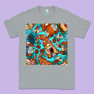 Coffee And Barista Gnomes With Glitter Seamless Pattern Bbs Classic Tee Designed By Bundleandbundleshop