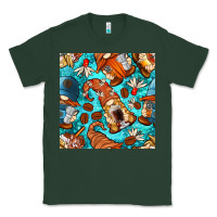 Sports Green coffee and barista gnomes with glitter seamless pattern bbs Classic Tee - BundleAndBundleShop