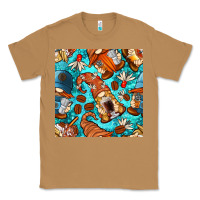 Toasted Coconut coffee and barista gnomes with glitter seamless pattern bbs Classic Tee - BundleAndBundleShop