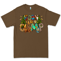 Cacao Born To Camp Premium Tee - CowhideDigitalArt