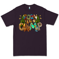 Plum Born To Camp Premium Tee - CowhideDigitalArt