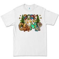 White Born To Camp Premium Tee - CowhideDigitalArt