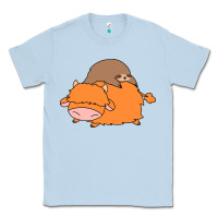 Dusty Blue sloth and highland cow Classic Tee - linhVisuals