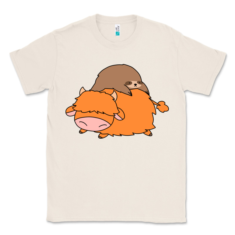 Sloth And Highland Cow Classic Tee by linhVisuals | Teevron