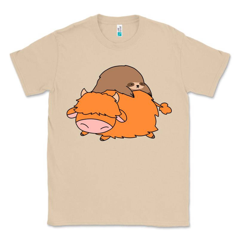 Sloth And Highland Cow Classic Tee by linhVisuals | Teevron