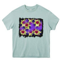 Halloween Bat And Roses Background Heavy Core Tee | Teevron