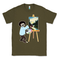 Army Green bob sloth Classic Tee - linhVisuals