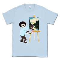 Dusty Blue bob sloth Classic Tee - linhVisuals