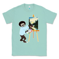 Seafoam bob sloth Classic Tee - linhVisuals