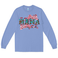 Colony Blue mama with cherry blossoms Long Sleeve Tee - Artiststas