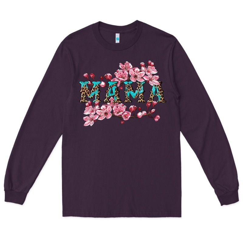 Mama With Cherry Blossoms Long Sleeve Tee by Artiststas | Teevron