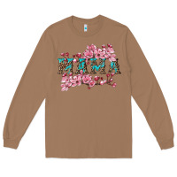 Toasted Coconut mama with cherry blossoms Long Sleeve Tee - Artiststas
