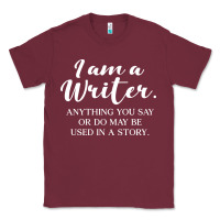 Burgundy i am a writer Classic Tee - linhVisuals