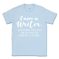 Dusty Blue i am a writer Classic Tee - linhVisuals